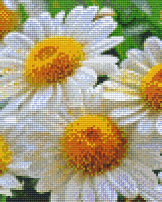 Daisy Four [4] Baseplate PixelHobby Mini-mosaic Art Kit